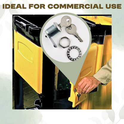 Replacement Lock & Key Set – Compatible with Rubbermaid® Commercial Cart 6181 | FG6181L20000 | 12 Locks with 24 Keys – (12 PK)