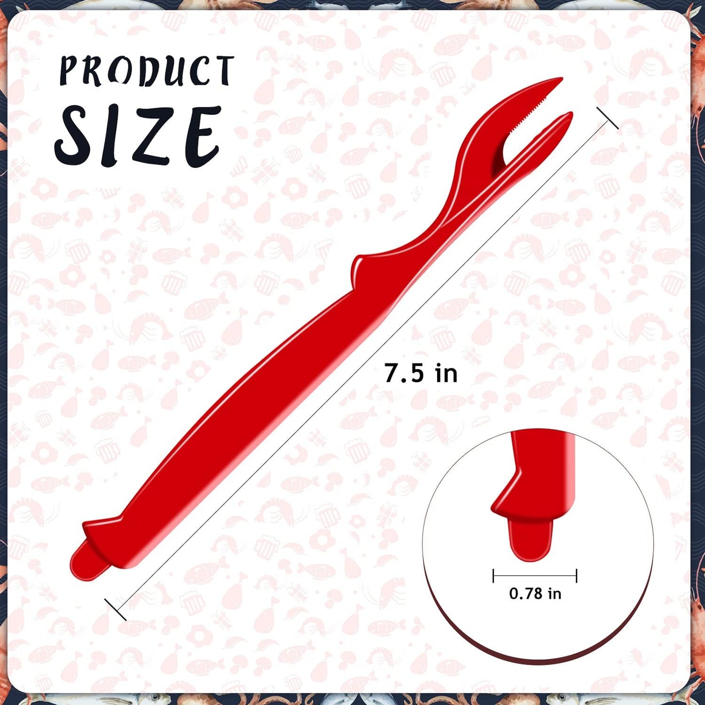 12Pcs Set Crab Legs Crackers, Crab Tools Crackers Picks Tools for Lobster, Crawfish, Prawns, Shrimp, Easy Opener