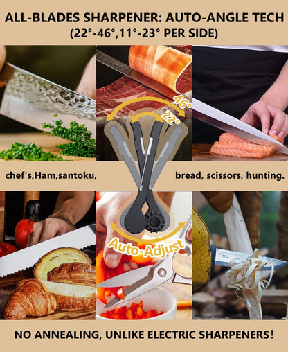 Professional Precision Knife Sharpener - Adaptive Tech Ends Angle Guesswork, Delivers a Pro Edge in Seconds, Safely Protects Blades, All Blades Compatible, Installation-Free, Durable & Effortless Care