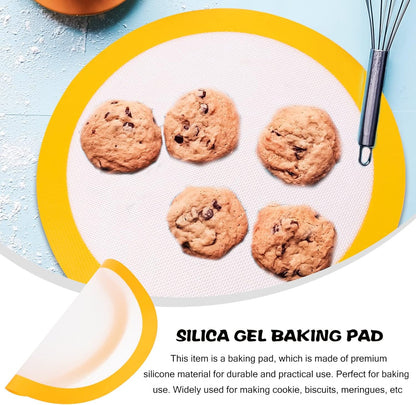 YARNOW Non Stick Baking Mat, Round Silicone Mat for Pie, Bread, Macaron, Pastry, 12 Inch, Random Color