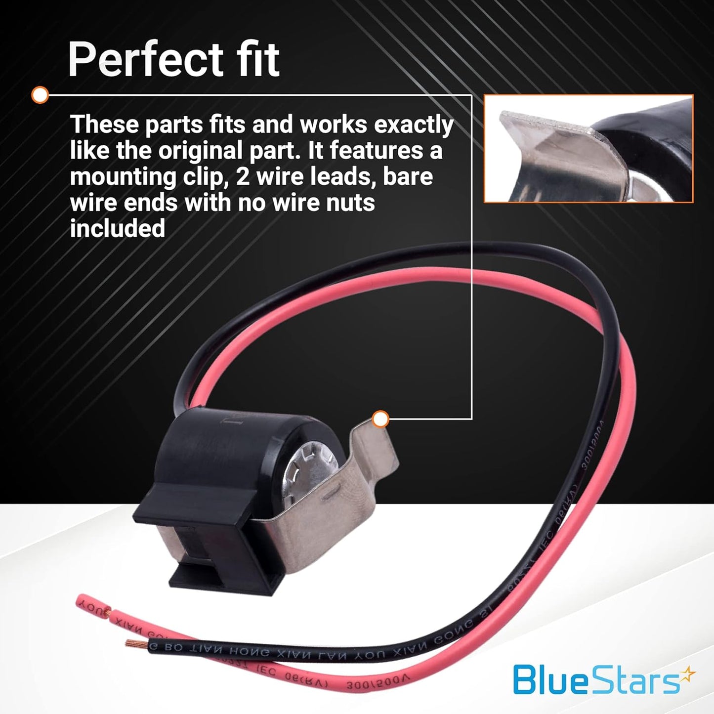 BlueStars 2198202 Refrigerator Cold Control Thermostat & W10225581 Bimetal Defrost Thermostat - Replaces 2161284,