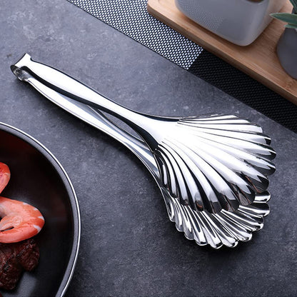 Enwinner Buffet Cooking Serving Tongs, 12 inch Kirsite Catering Chef Food Salad BBQ Serving Utensils, Set of 2(stainless steel) (Stainless Steel)