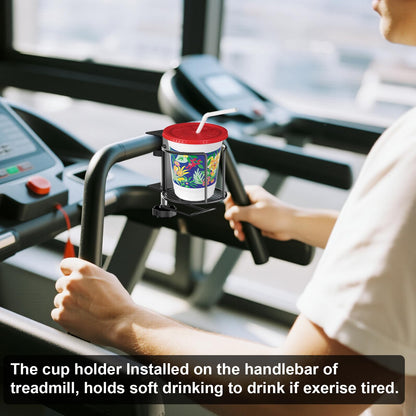 2-in-1 Desk Cup Holder with Headphone Hanger,Anti-Spill Table Water Bottle Holder,Clamp On Table Metal Drinking Holder,Compatible with Universal Cups/Bottles/Mugs/Cans/Tumblers/Thermoses/Glass,1Pack