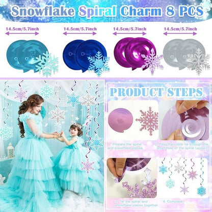 Birthday Decorations for Girls - 8th Birthday Party Supplies with Balloons, Crown & Banner