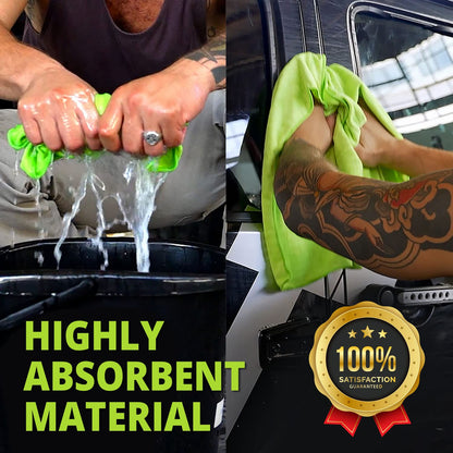 HELOMOR 6 Extra Large Microfiber Cleaning Cloths, 30"x18" Floor Towels for Squeegee Mop, Reusable Multi-Purpose Cleaning Rags for House, Kitchen, Car & Windows, Highly Absorbent, Lint-Free