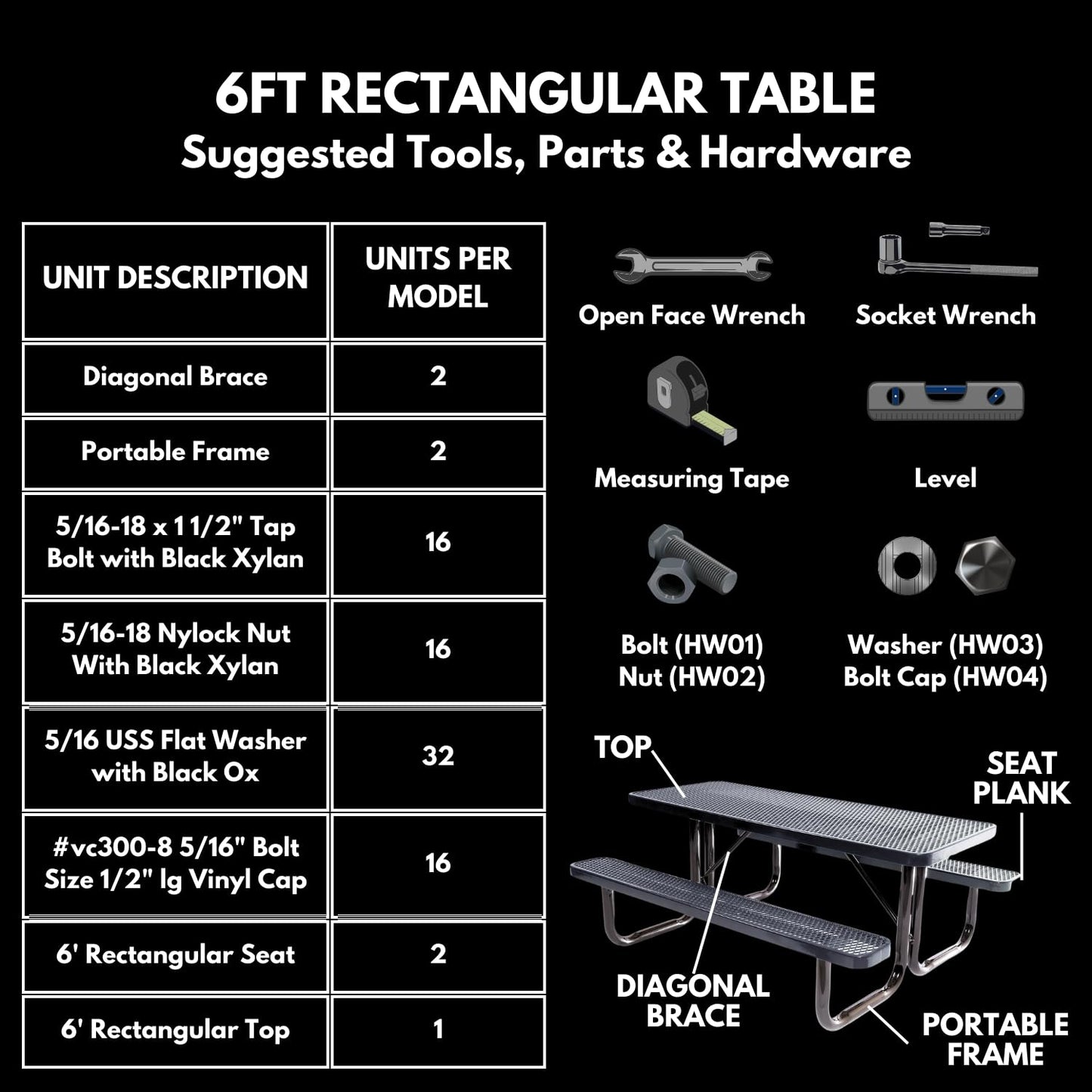 COATEDOUTDOORFURNITURE Heavy-Duty Portable Outdoor Picnic Table, Thermoplastic Coated Expanded Metal Commercial-Grade Patio Dining Furniture Made in America (6ft Rectangular, Purple)