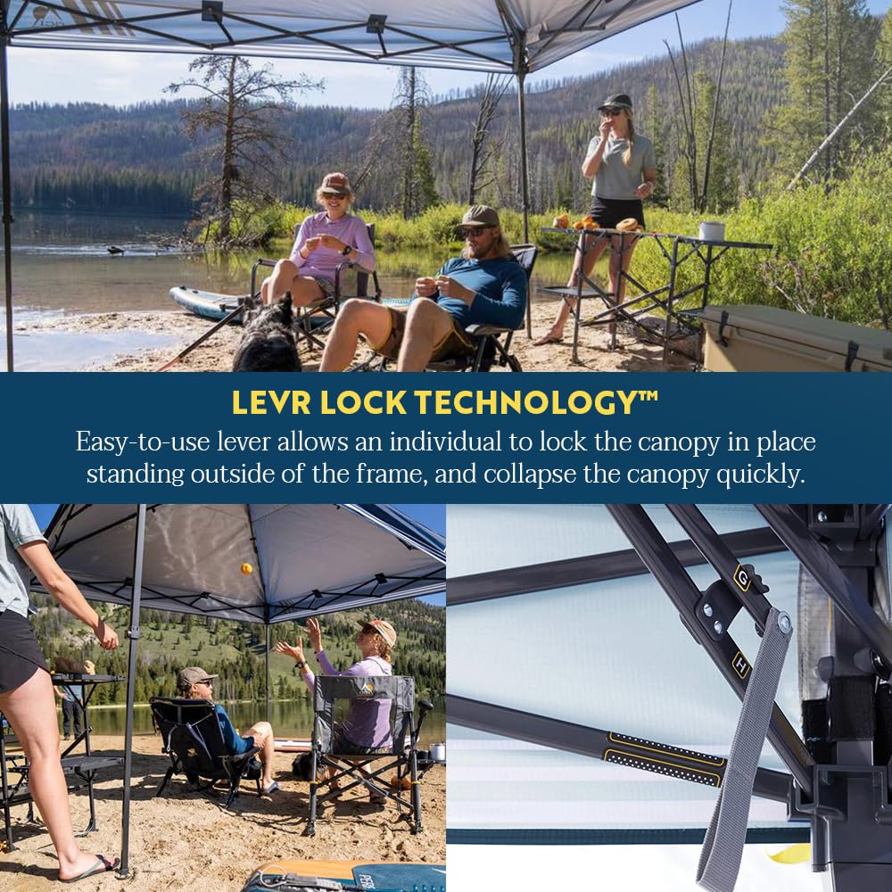 GCI Outdoor LevrUp Pop Up Canopy Tent, 8x8, Tan