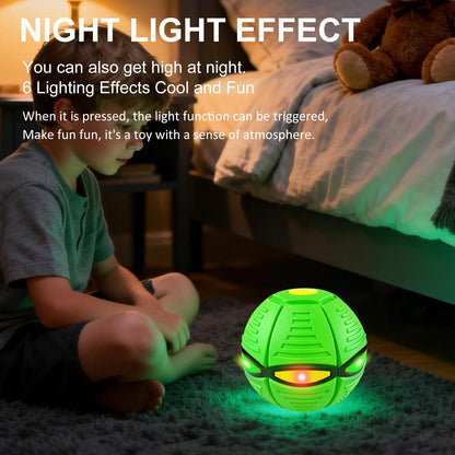 Kikkavo Magic Bouncing Ball 6-Light Dual Form – Pop up, Meta Ball Metaball Transforming Design – Flying Saucer Bouncy – Interactive Bouncing Balls for Parent-Child Interaction – Gift Pack –Green