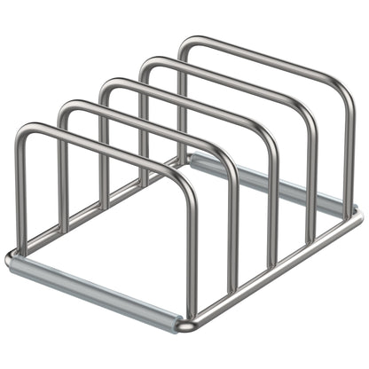KORRTFID Cutting Board Organizer Stand Holder,304 Stainless Steel Chopping Board Holder,Pot Pan Lid Holder Rack kitchen Shelf Bakeware,Cookie Sheets Organizer (1.0 Inch Width Slots)