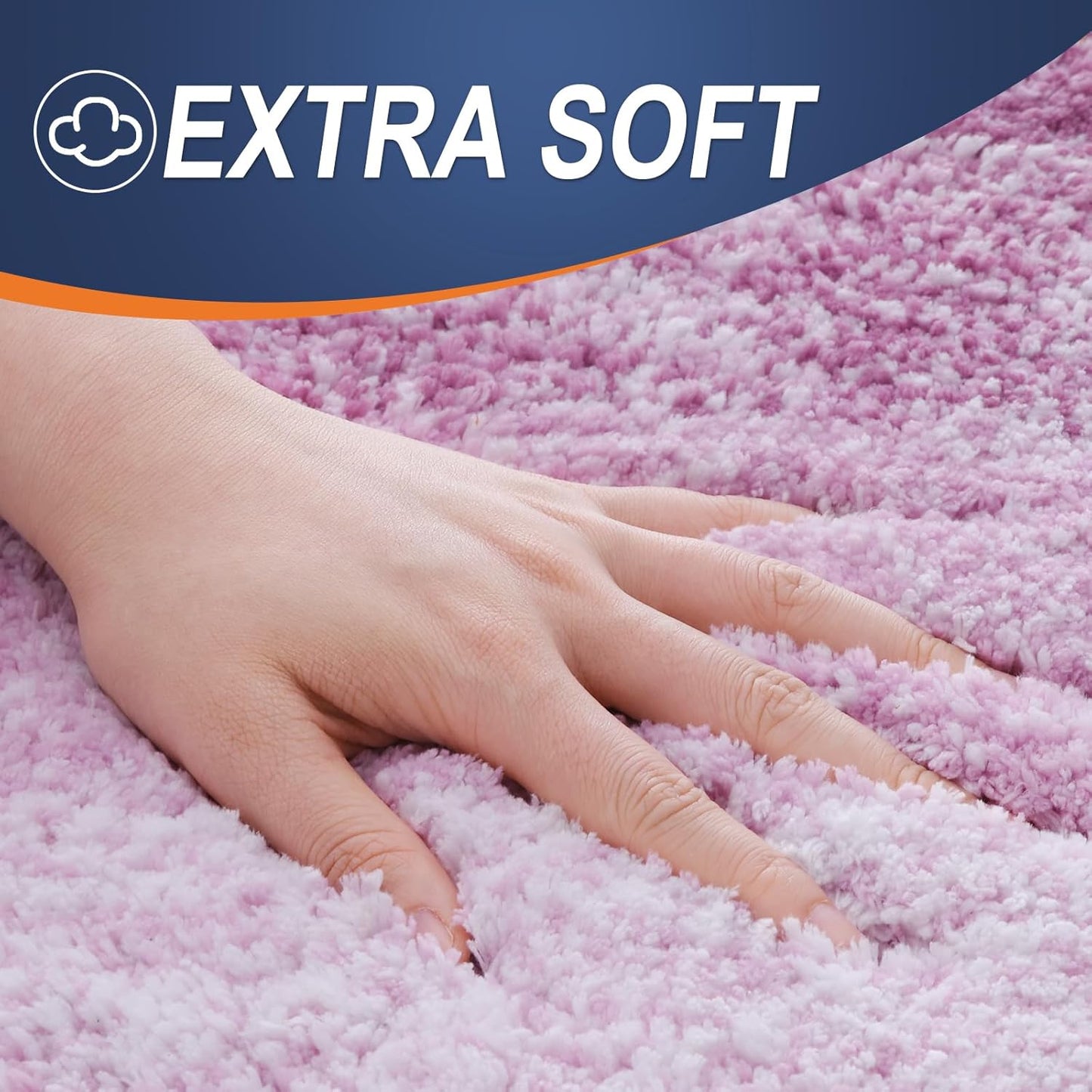 OLANLY Bathroom Runner Rugs - Extra Soft Microfiber Bath Mats | Quick Dry, Washable, 47x24, Pinkish-Purple