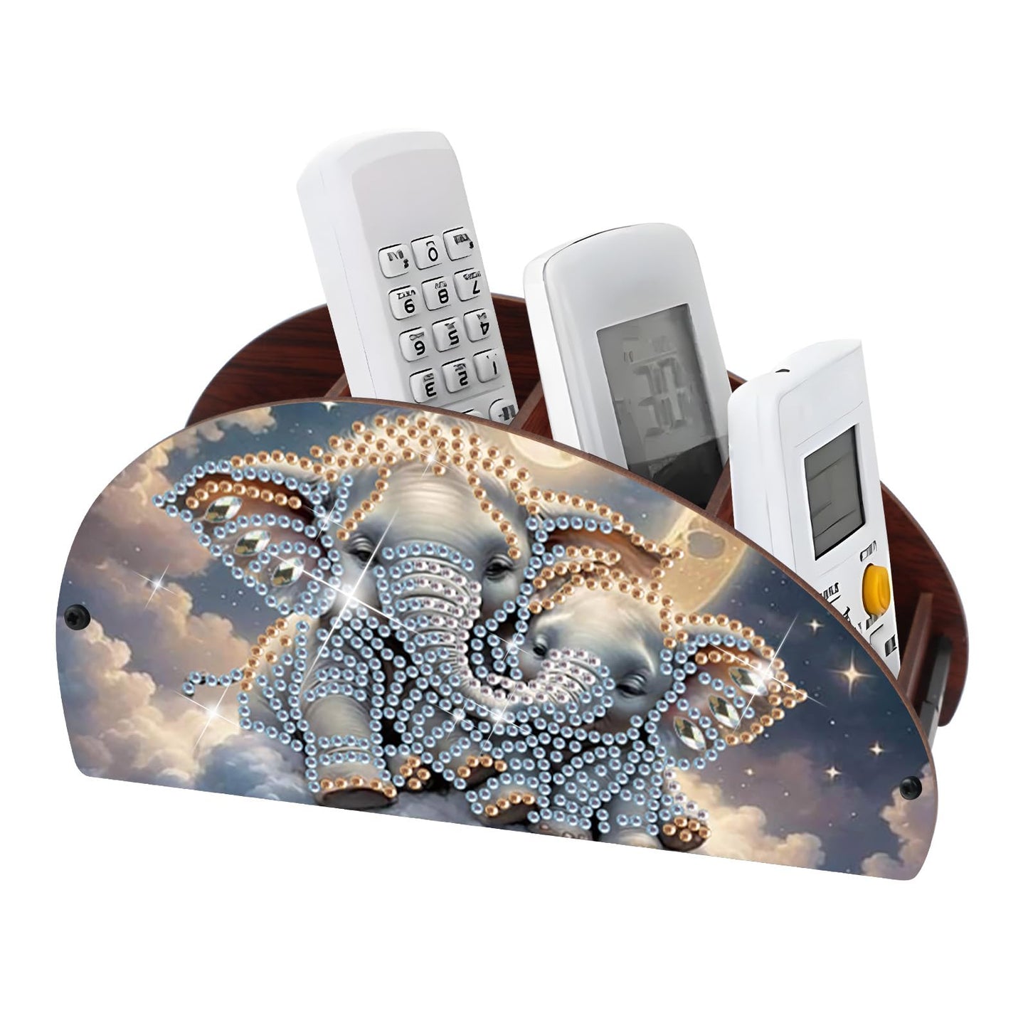Diamond Painting kits Organizer Box, Diamond art DIY elephant in the clouds Special Shape Diamond Partial Mosaic Handmade Making Kit Organizer Box, Home Dining Living Room TableTop Art Decoration