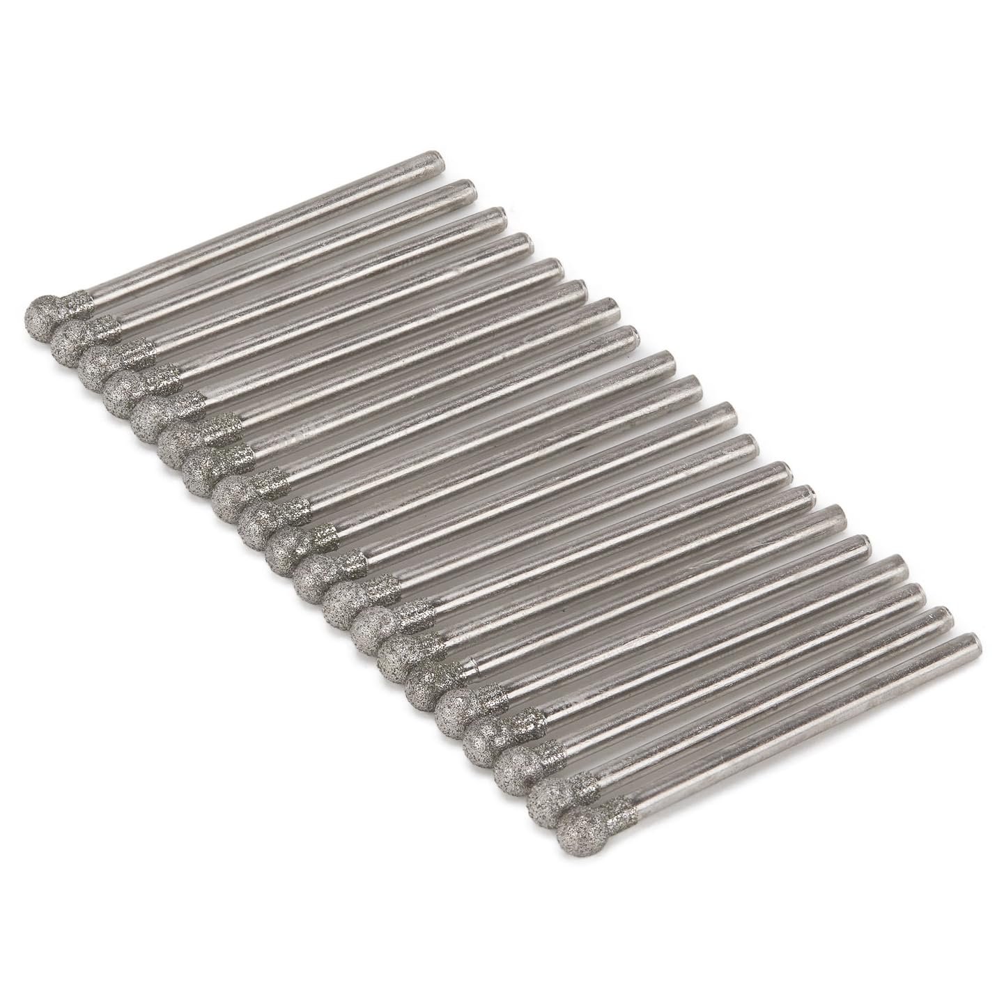 ILOVETOOL 4mm Circular Head Diamond Burs for Stone Carving Tools Pack of 20Pcs