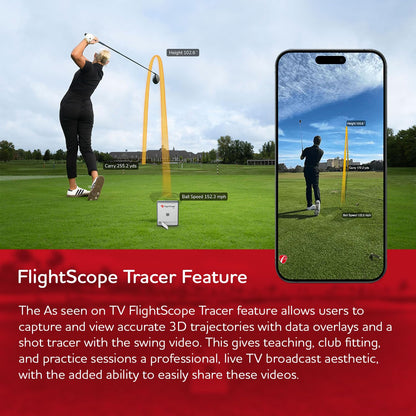 FlightScope Mevo Gen2 Portable Golf Launch Monitor and Simulator | 18 Swing Data Parameters, 8 E6 Simulation Courses, GPS Overview and Shot Tracer | Indoor and Outdoor, Signature Series Power Bundle