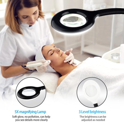 Professional Facial Steamer on Wheels, Facial Steamer for Facial Deep Cleaning, Facial Humidifier for Spa, Adjustable Height for Spa, Salon and at Home Use