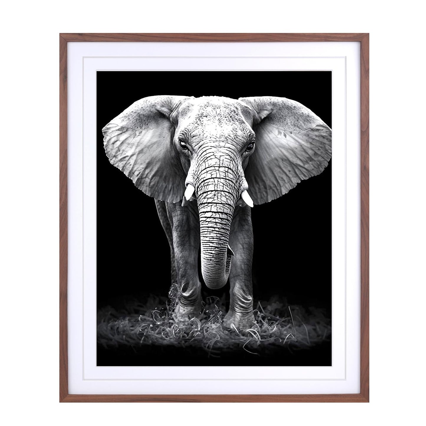ASXBMIJO 20x24 Picture Frame Natural Solid Walnut Wood with 2 Mats for 18"x22" & 16"x20" Photos, Poster, Puzzles, Paintings，Diamond Painting (A22Sh2024W1822W1620
