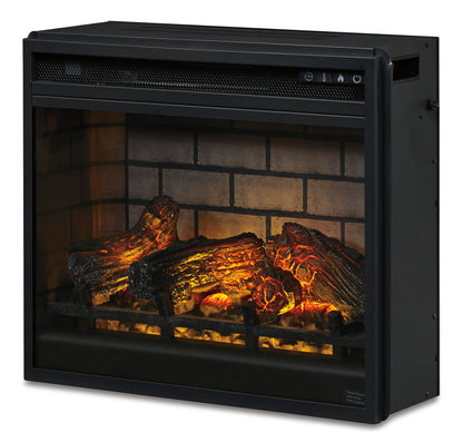 Signature Design by Ashley 24" Electric Infrared Fireplace Insert with Remote Control, Black