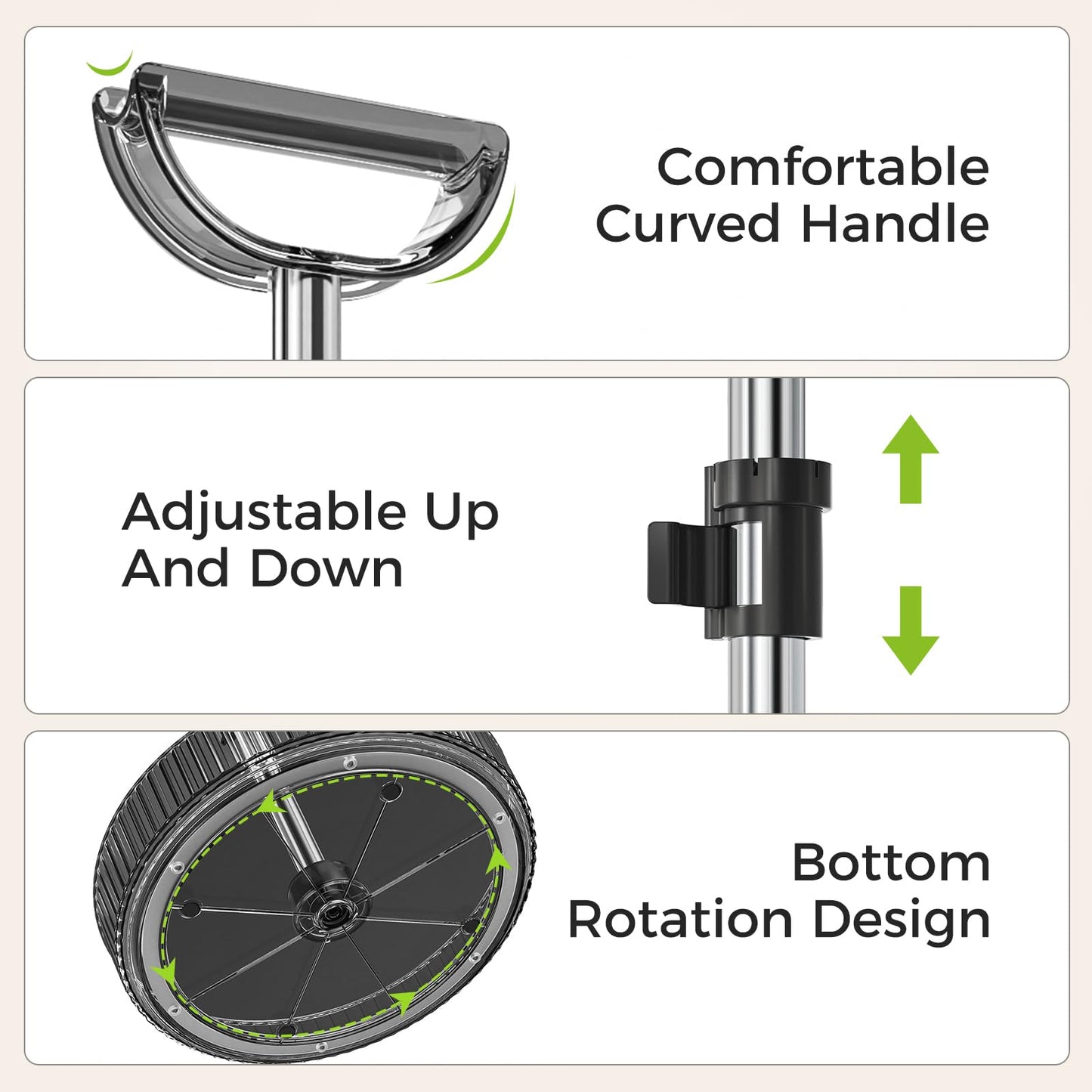 2-Tier Lazy Susan 360° Rotating Turntable Organizer Rack with Handles Height Adjustable, Spice Rack Holder Organizer for Cabinet, Pantry Organizers Bathroom Countertop Storage (Dark Gray)