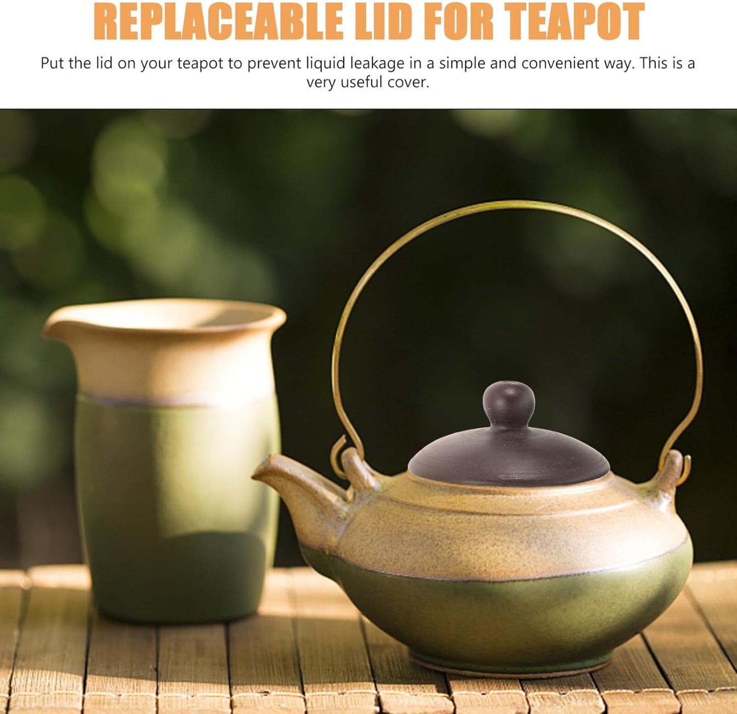Ceramic Teapot Lid, Universal Repair Lid for Purple Clay Teapot, Replaceable Lid for Teapot