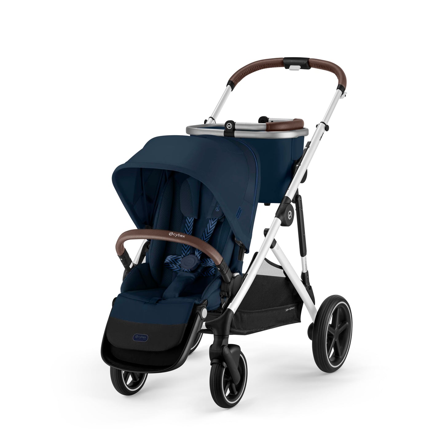 Cybex Gazelle S Stroller Modular Double Stroller for Infant and Toddler Includes Detachable Shopping Basket Over 20+ Configurations Folds Flat for Easy Storage Ocean Blue 28.4 pounds 1.0 Count