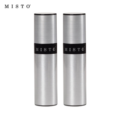 Misto Aluminum Oil Sprayer, Set of 2, Versatile Refillable Aerosol Sprayers for Olive Oil, Vinegar, Lemon Juice, Dressings, and More, Ideal for Cooking, BBQ, and Air Fryers