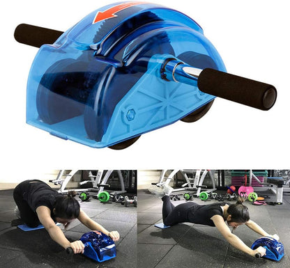 Ab Roller for Abs Workout Abdominal Exercise Rollers, Abdominal Roller 4 Wheels Muscle Exerciser Fitness Training Rollers, for Men Women Gym Exercise Fitness