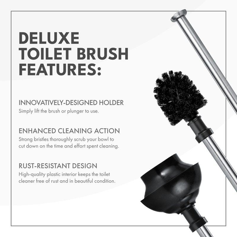 ToiletTree Products Modern Deluxe Freestanding Toilet Brush and Plunger Combo 2 Pack