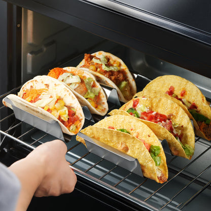 Taco Holder Stand, 6 Packs Stainless Steel Taco Rack Truck Tray Style, Oven, Grill and Dishwasher Safe