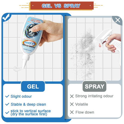 NEWERSOL Black Stain Remover Gel Washing Machine Cleaner Front Loader Grout Cleaner Home Stain Removal Gel for Washer Kitchen Sink Showers Bathroom and Floor Tile 8Fl Oz