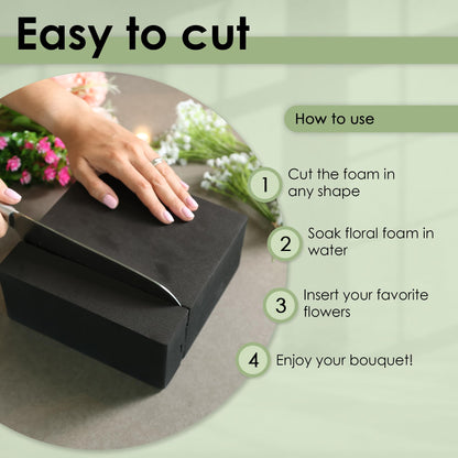 XCEL Floral Foam Blocks for Artificial Flower Arrangements, Craft Foam Block DIY Craft and Florist Supplies