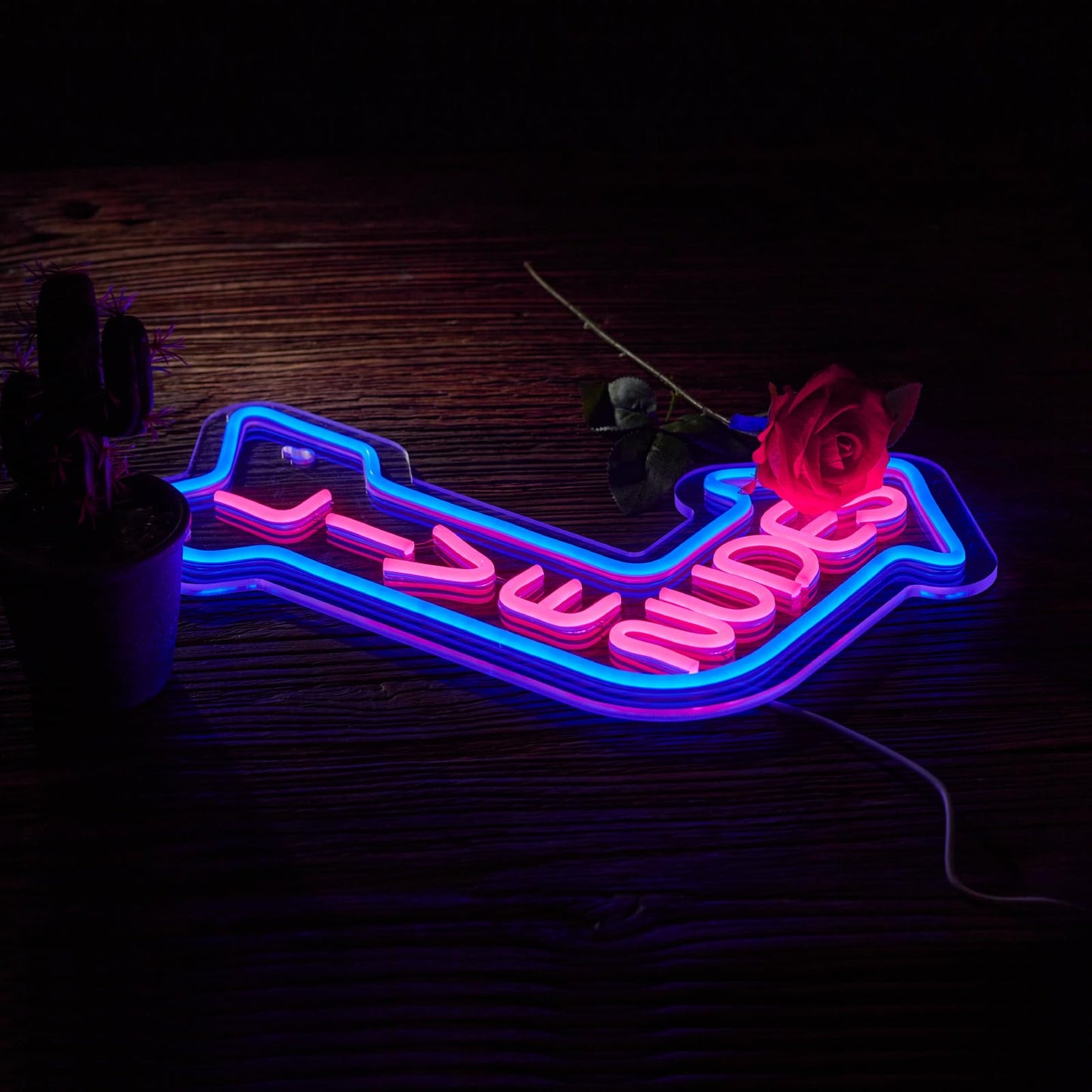 Neon Signs Girls Beer Bar Home Art Neon Light LED Neon Lights Sign with Dimmer for Bedroom Office Hotel Pub Cafe Recreation Room Man Cave Wall Sign Decor(Pink)