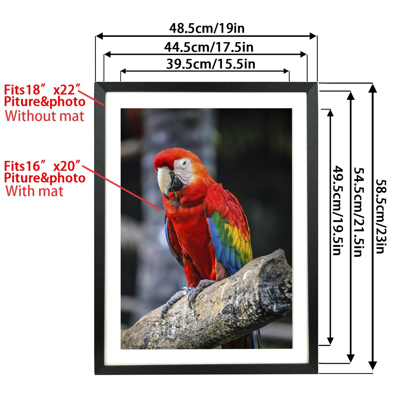 Mxtallup 18x22 in Diamond Painting Picture Frames 16x20 in Diamond Art Frame , Display Pictures16x20 Inch/ 40x50 cm with Mat or 18x22 Inch/45x55 cm Without Mat, Wall Diamond Embroidery 18x22 Picture