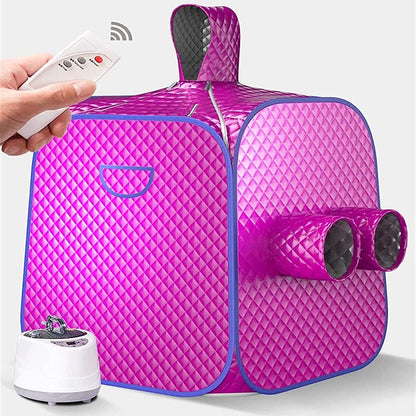 Lightweight Portable Personal Steam Sauna Spa Foldable Four-Layer Insulation Waterproof Sauna Tent and 1000W Sauna Steam Generator for Weight Loss Detox Therapy
