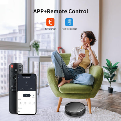 MAMNV Robot Vacuum and Mop,2 in 1 for Carpet & Hard Floor,Robotic Vacuum Cleaner with Alexa/Voice/App,Powerful & Quiet for Pet Hair,Slim 2.87",Self-Charging & Zigzag Path Cleaning
