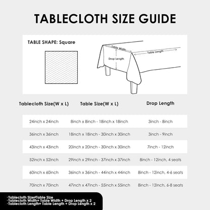 24x24 Inch Cotton Linen Small Square Tablecloth Boho Wrinkle Free Washable Plaid Table Cover with Tassels Brown