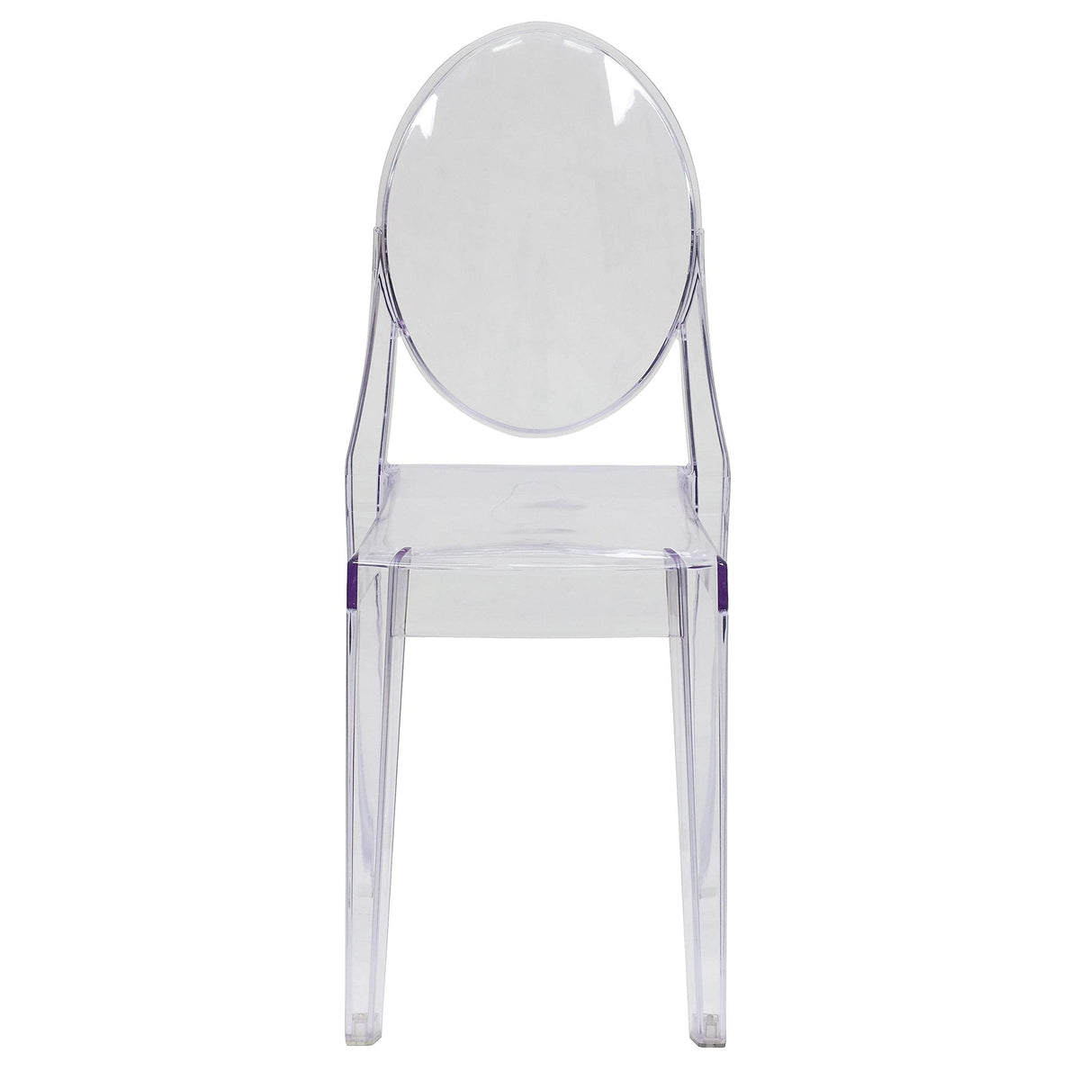 Flash Furniture Murray Indoor/Outdoor Ghost Accent and Dining Chairs, Stackable Transparent Restaurant Chairs, Set of 4, Transparent Crystal