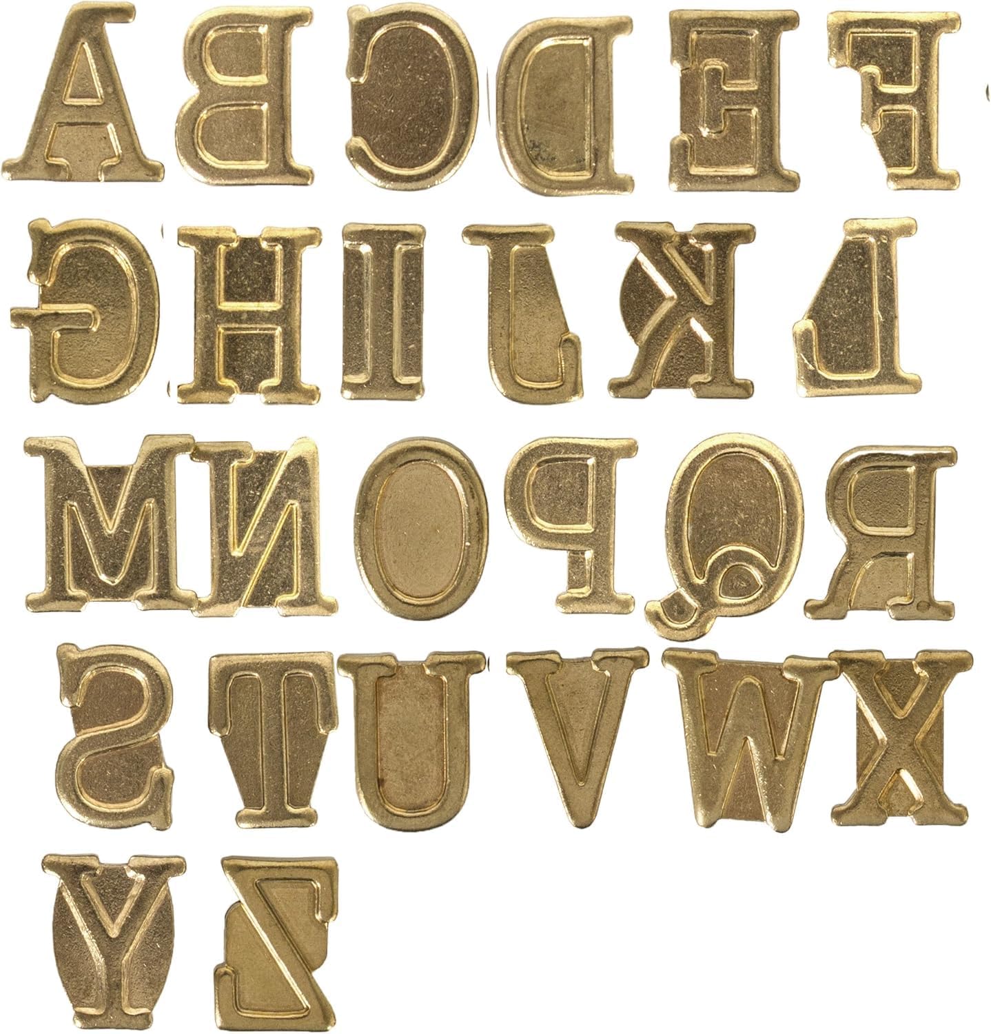 Uppercase Alphabet Set for Branding and Personalization of Wood, Leather, and Other Surfaces