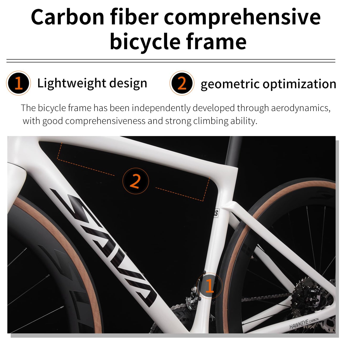 SAVADECK Carbon Road Bike,Lightweight Full Carbon Racing Bicycle with Shimano R7120 24S Shift Groupset and Hydraulic Oil Disc Brake Bike