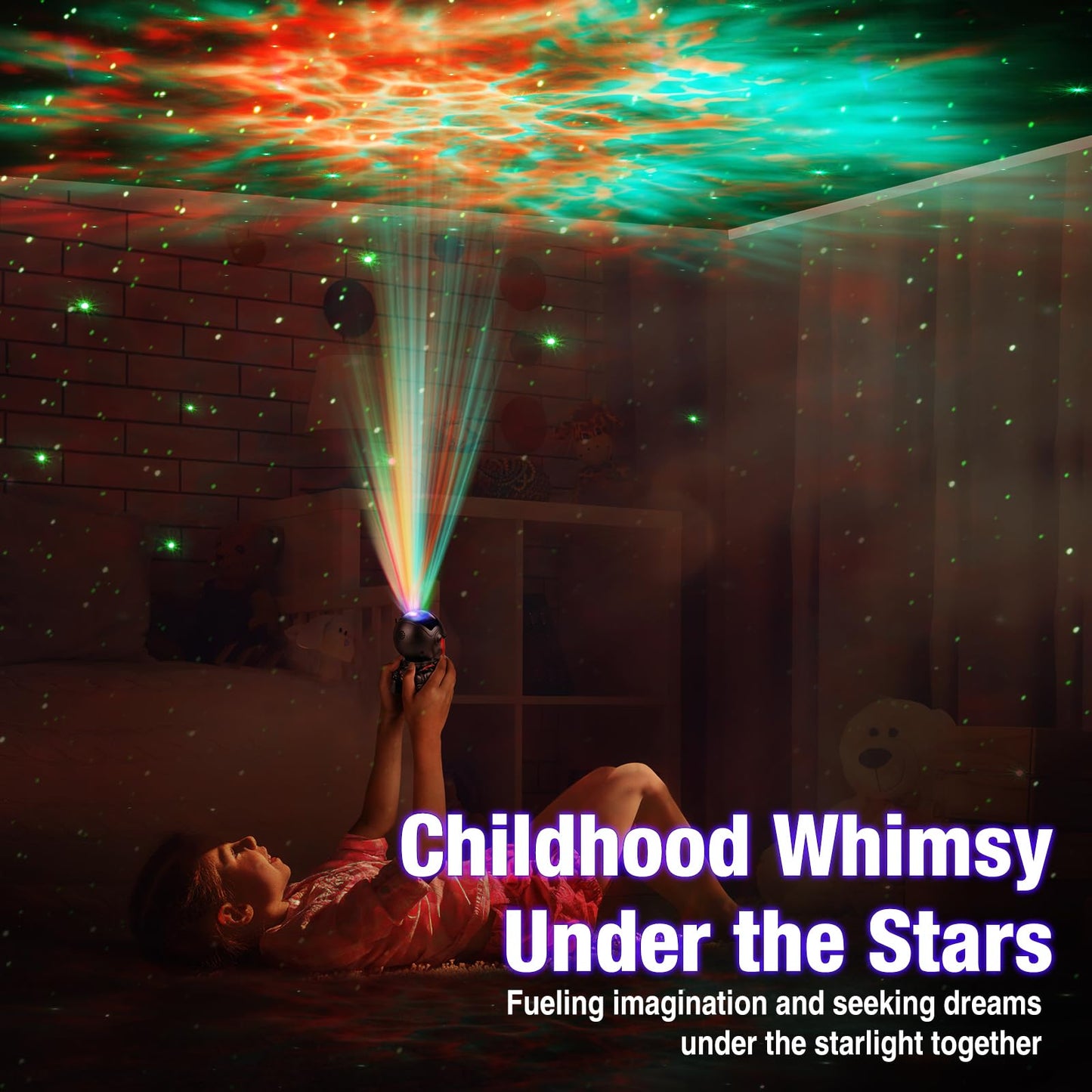 Astronaut Galaxy Projector Night Light – White Astronaut Holding Star, Star Projector Galaxy Lamp for Kids Bedroom, Space Decor & Gift