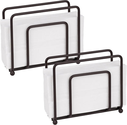 Mind Reader Wire Napkin Holder, Multi-Unit Free-Standing Tissue Storage for Dining Area, Pack of 2, Stainless Steel