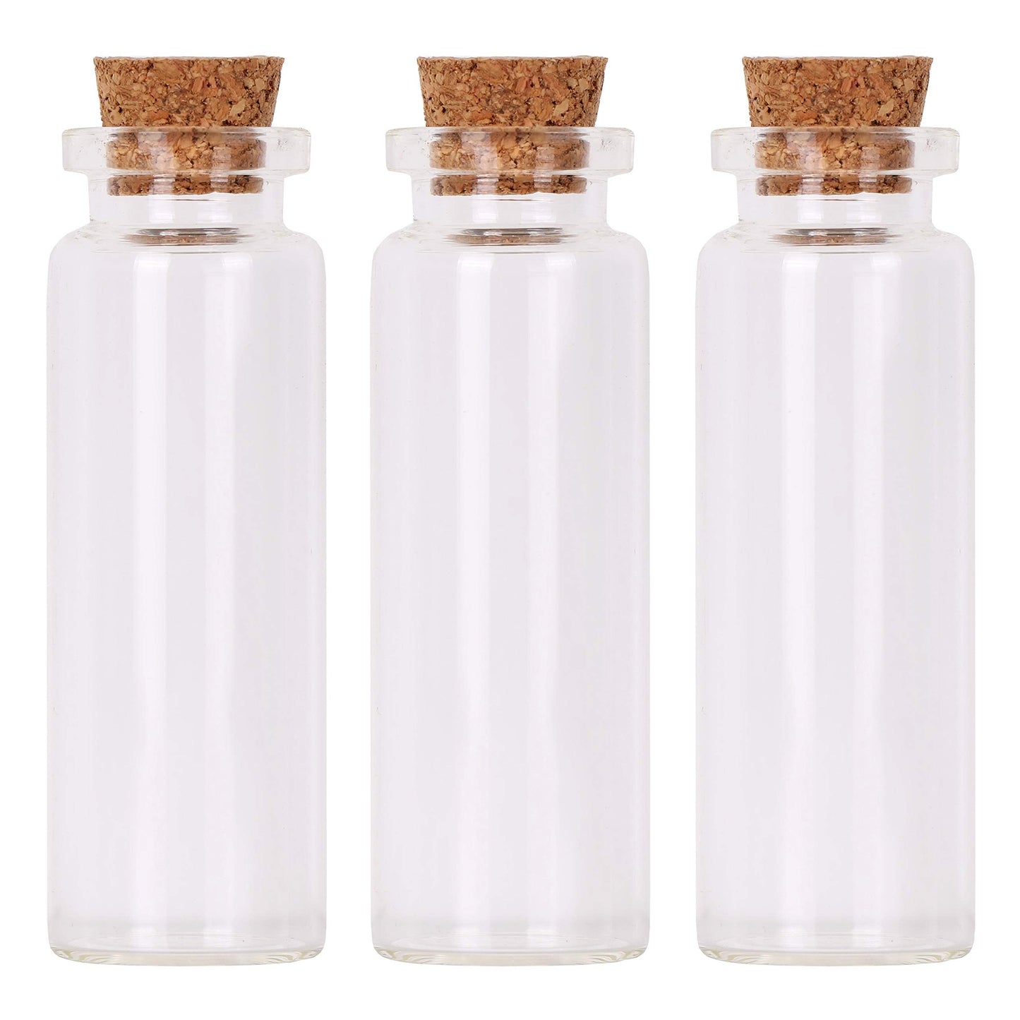 MaxMau 100 Small Glass Bottles with Cork Stoppers,15ml Glass Vials Tiny Jars for Wedding Favors Party Gift Room Decoration Seed Storing Containers Art Paint Display