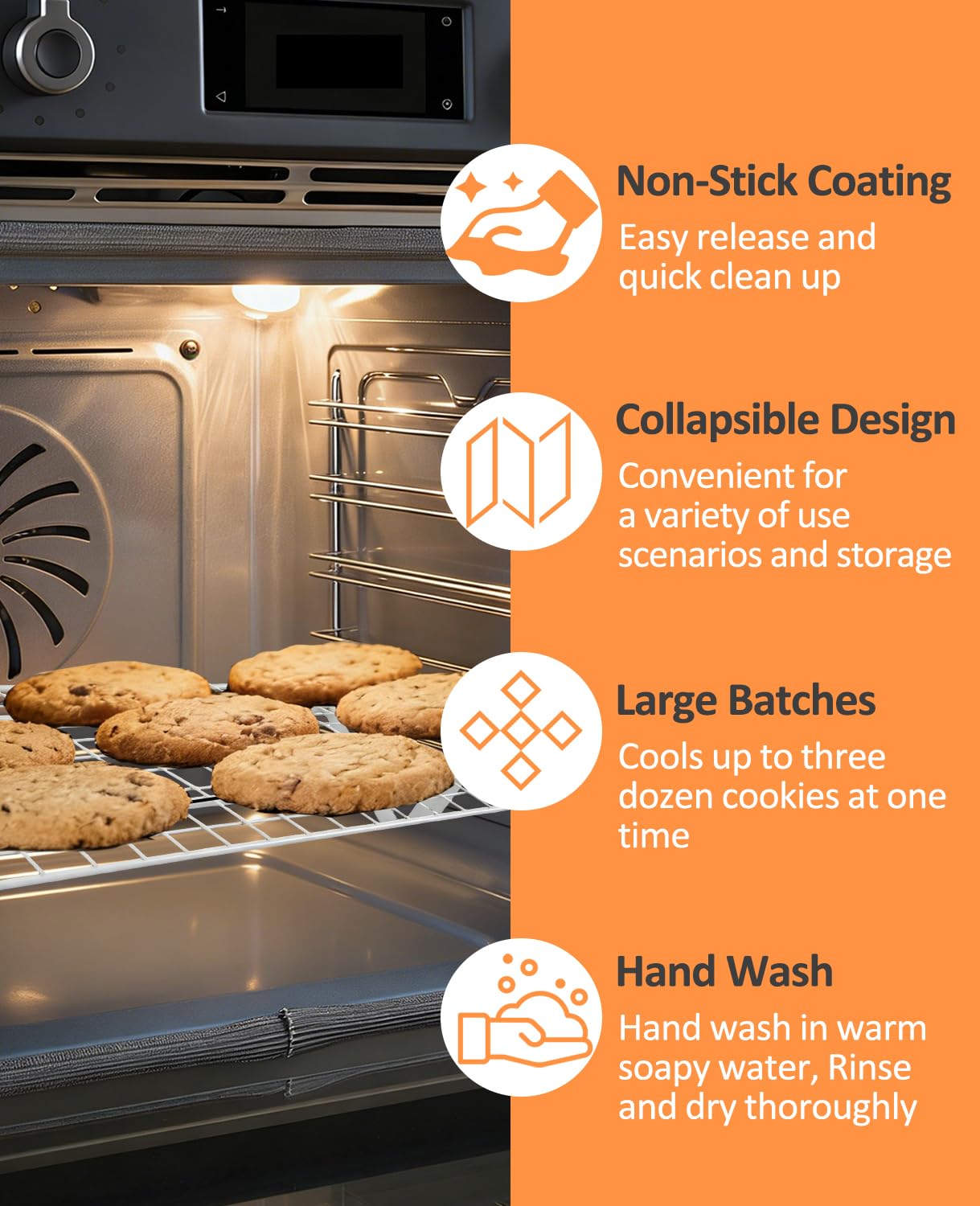 5 Tier Collapsible Cooling Rack, 2/3/4/5-Tier Upgraded,Adjustable ＆ Stackable Baking Rack, 5 Modes Cooling Racks for Cooking and Baking, Roasting ＆ Grilling Gifts for Picnic Party