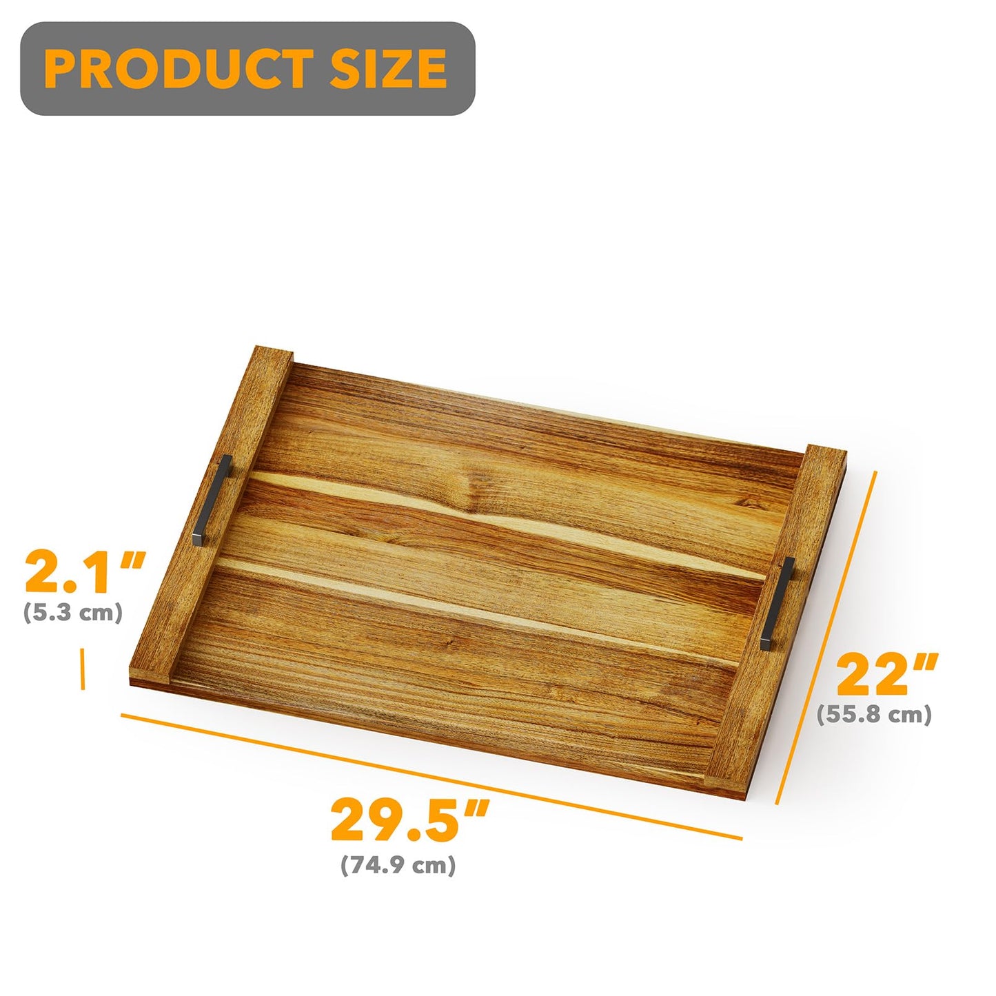 SpaceAid Noodle Board Stove Kitchen Cover with Handles, Top Covers for Gas Burners and Electric Stove, Oven Decor Accessories Wood Tray for Countertop, Natural Acacia
