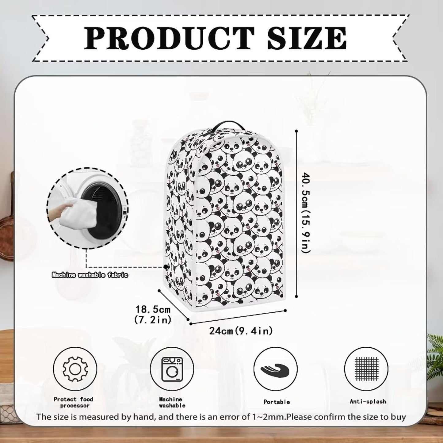 chaqlin Blender Covers, Small Appliance Covers, Kitchen Decorative, Machine Washable Food Processor Dust Cover, Cute