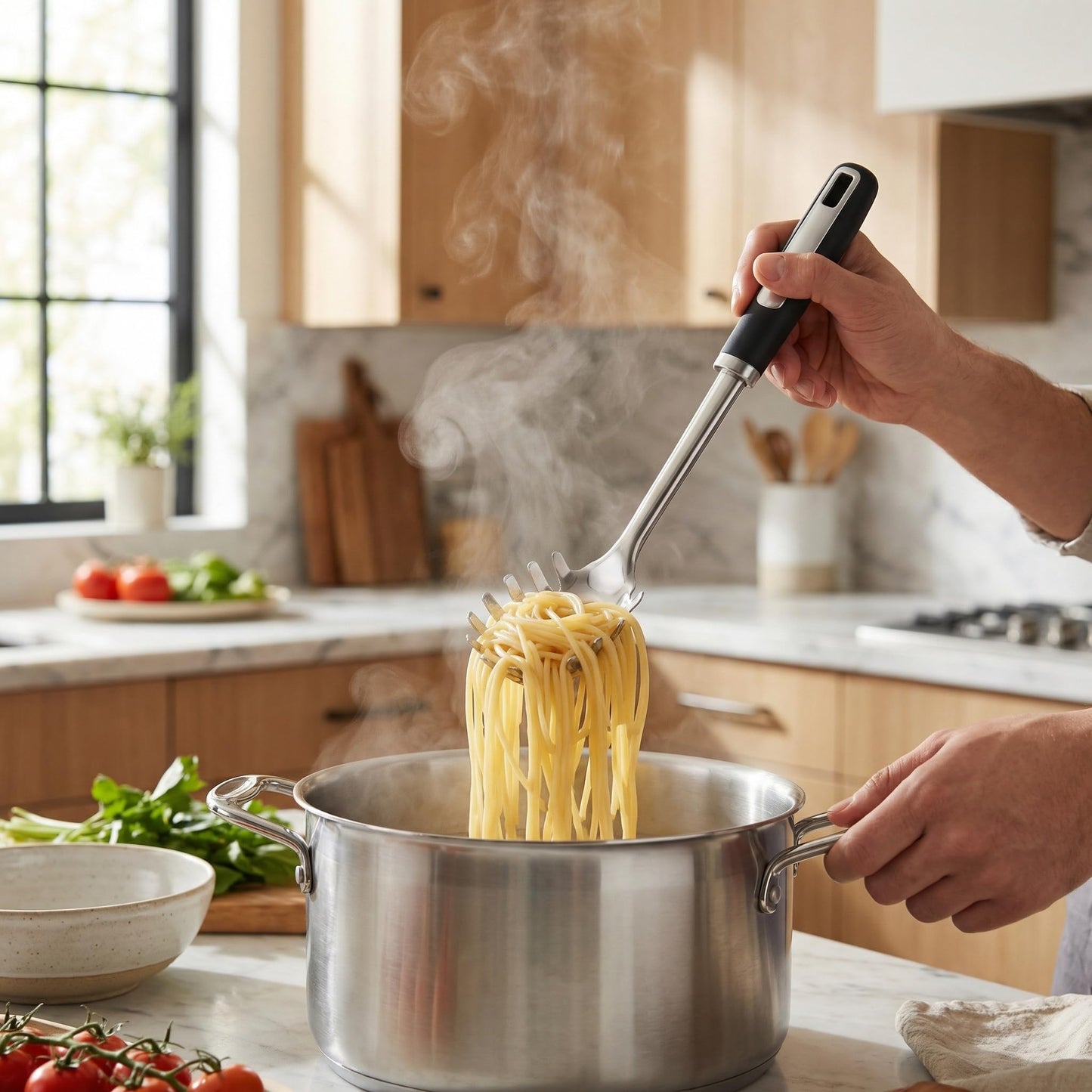 Stainless Steel Kitchen Utensil Set – Premium Thickened Cooking Utensils Set, Silver Kitchen Tools Set for Cooking, Dishwasher Safe Kitchen Tool Set