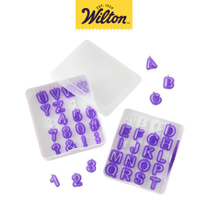 Wilton Fondant Alphabet & Number Cutters with Case, Letter and Number Stamp Set for Cake Decorating, 42 PIece