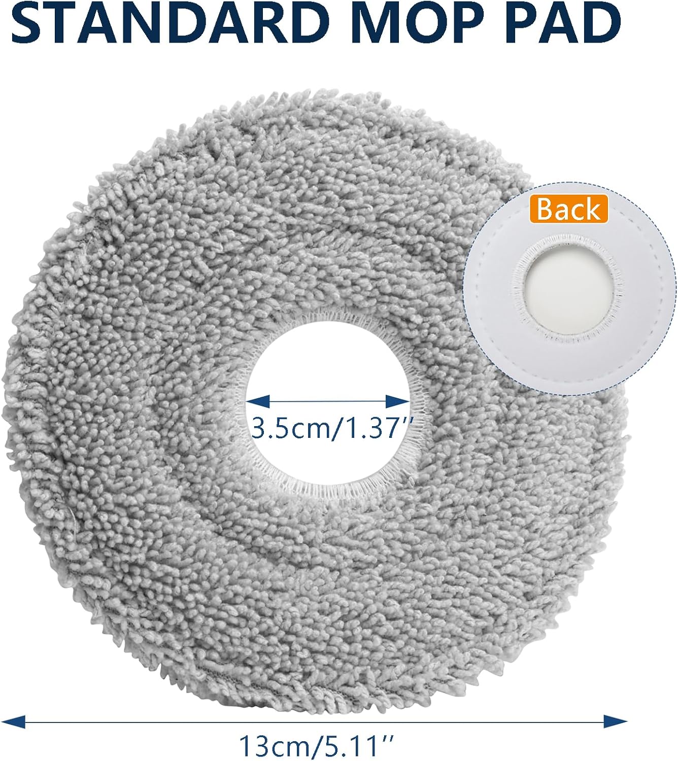 Replacement Parts for Dreame L20 Ultra / L30 Ultra Robot Vacuum Cleaner - 1 Main Brush, 4 Dust Bags, 4 Mop Pads, 2 HEPA