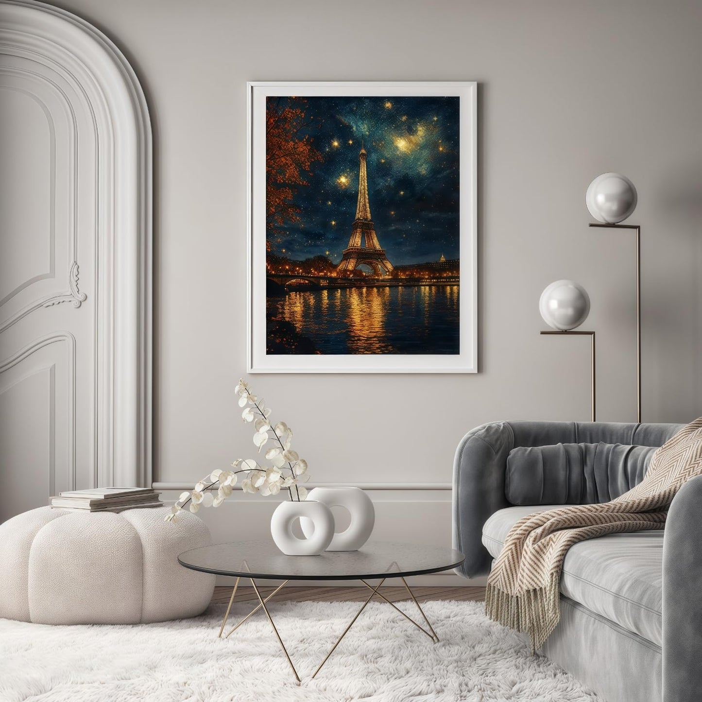 BYGFHLYW 5D Diamond Painting Kits for Adults, Landscape Eiffel Tower Diamond Art Kits for Adults Beginner, DIY Full Drill Diamond Dot Gem Painting for Home Wall Decor 12x16inch