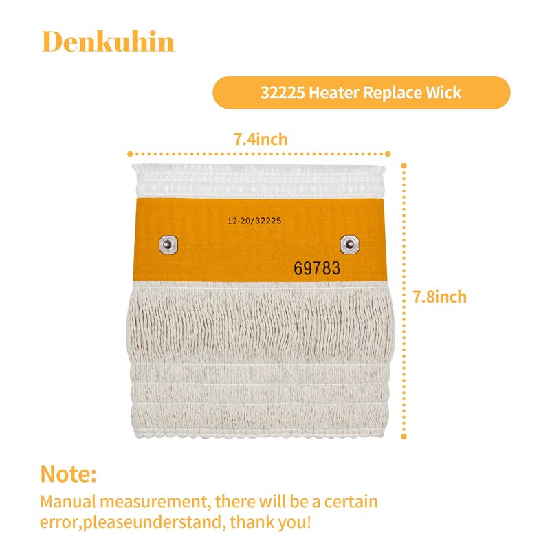Denkuhin 32225 Kerosene Heater Wick Replacement for Kero World KW-24 (A-H), Dyna-Glo RMC-95C, DURAHEAT DH2300, Heating Wicks for Cotton/Fiberglass