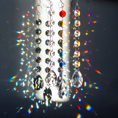 kanpura DIY Suncatchers 164pcs Sun Catchers Making Kit for Adults Clear Hanging Prism Sun Catcher with Crystals Rainbow Maker for Window Wedding Garden Christmas Decor