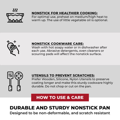BRA COOKWARE Premiere Dual Skillet | 9.5 inches Double Frying Pan for Frittatas & Spanish Omelets | PFOA Free Triple Nonstick Coating | Full Induction Reversible Pan | Cast Aluminum Flip Skillet